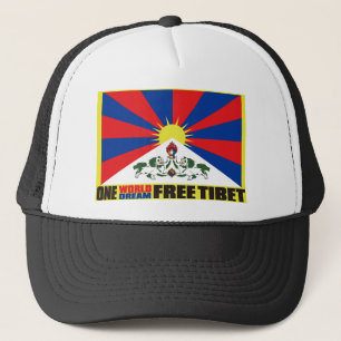 EINE WELT EIN TRAUM FREE TIBET TRUCKERKAPPE