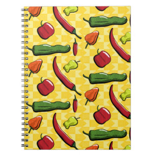 Eine Welt für Chili-Paprikaschoten-Notebook Notizblock