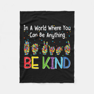 Eine Welt, in der man Autismus überhaupt sein kann Fleecedecke