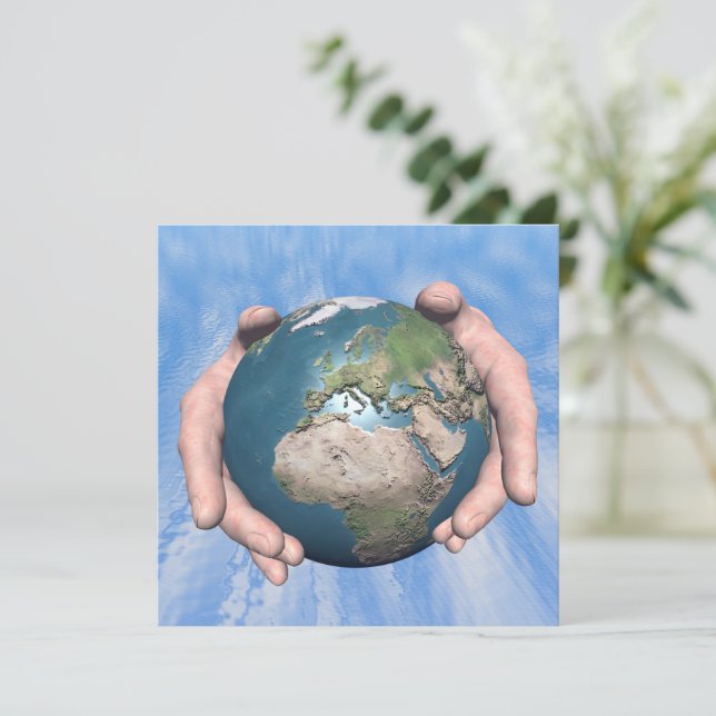 Eine Welt Karte (Stehend Vorderseite)