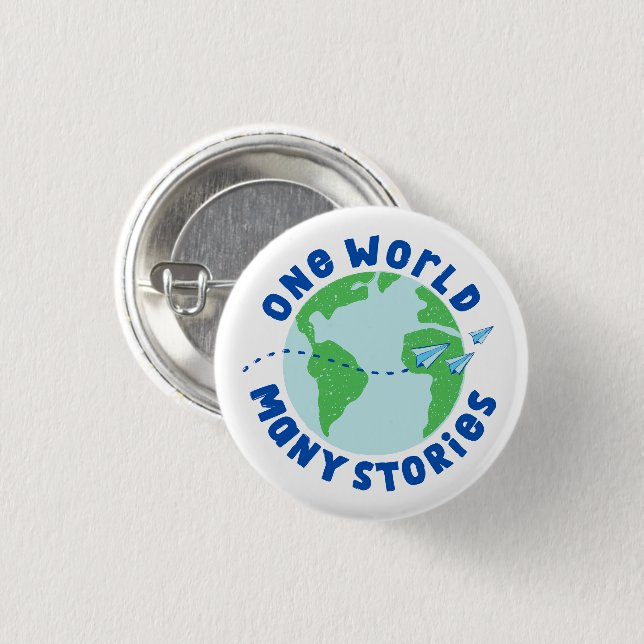 Eine Welt mit vielen Geschichten Button (Vorne & Hinten)