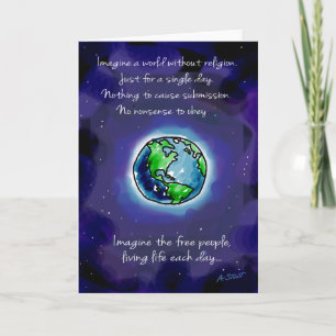 Eine Welt ohne Religion Karte