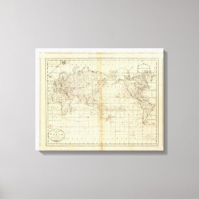 Eine Weltkarte Leinwanddruck (Vorderseite)