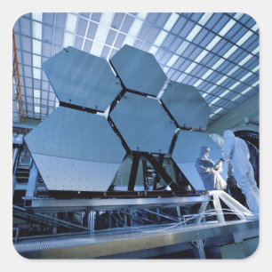 Eine Weltraumteleskopreihe James Webb Quadratischer Aufkleber