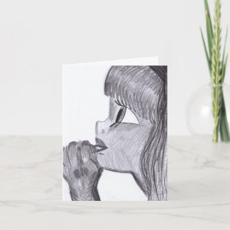 Eine wenig Gebetsgrußkarte Cadouxdle Kunst Karte