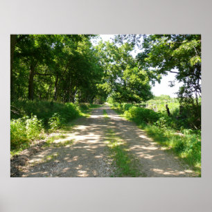 Eine weniger befahrene Straße Poster