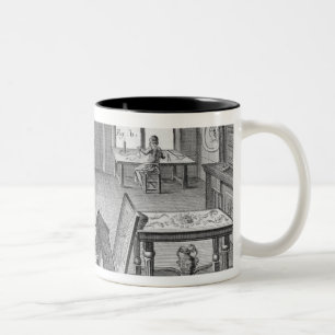 Eine Werkstatt Möbel inlayers, vom 'Encyclop Zweifarbige Tasse