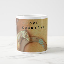 Eine Western-Tasse. ICH LIEBE LAND! Jumbo-Tasse