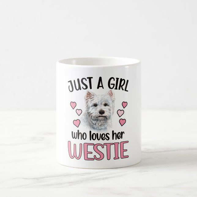Eine Westie Girl West Highland White Terrier Mama Kaffeetasse (Mittel)