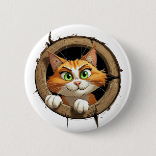 Eine Whimsikkatze mit hellgrünen Augen Pech Button