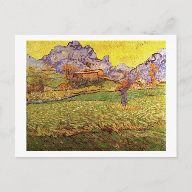 Eine Wiese in den Bergen, Vincent van Gogh Postkarte (Vorderseite)