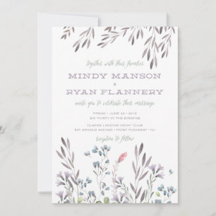 Eine Wildblume Hochzeit - Gewohnt für Mindy Manson Einladung