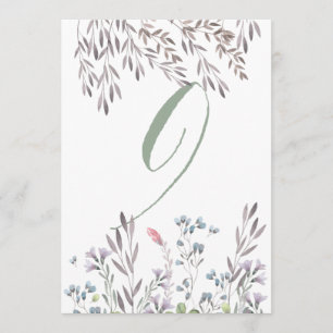 Eine Wildblume Hochzeitstisch Nr. 9 Doppelseitige Einladung