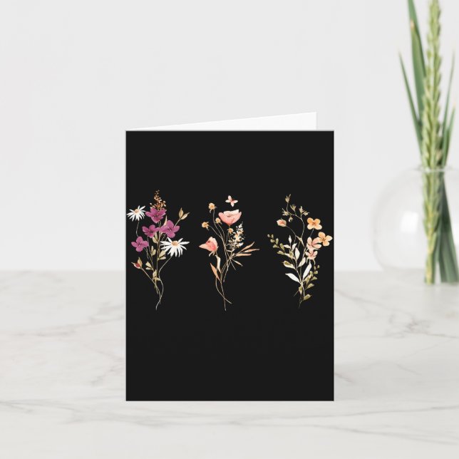 Eine Wildblume und Wildblume aufziehen  Karte (Vorderseite)