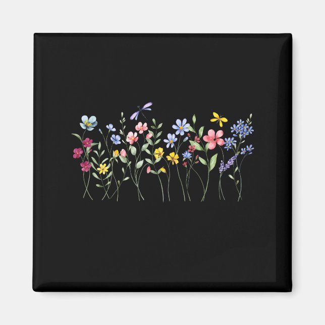 Eine Wildblumen-Mutter aufziehen Botanical _1  Magnet (Vorne)