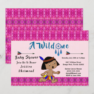 Eine wilde 1-Baby-Dusche, Tribal-Pfeile Abstrakt r Einladung