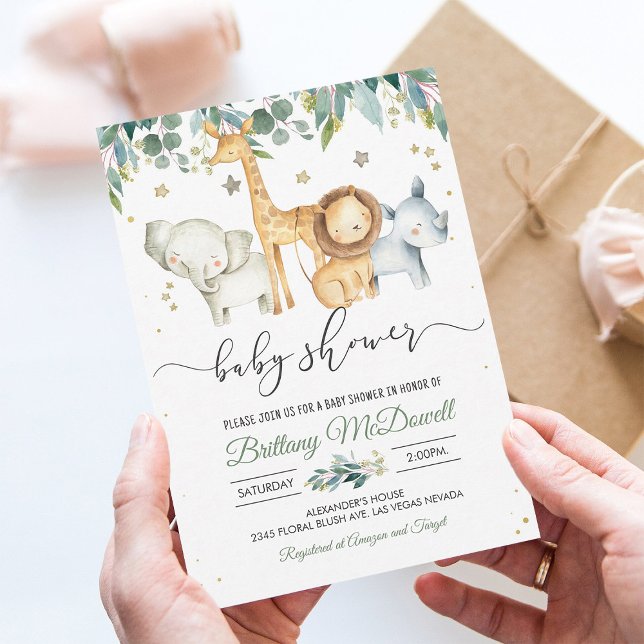 Eine wilde Junge Safari Kinderdusche Einladung (Von Creator hochgeladen)