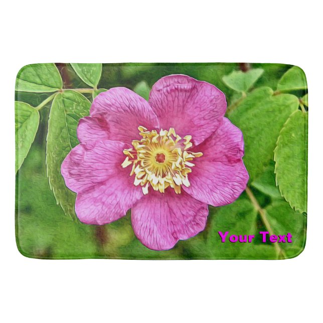 Eine wilde Rose Badematte (Vorderseite)