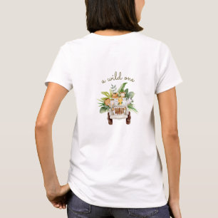 Eine wilde Safari-Tiere-Baby-Party für die werdend T-Shirt