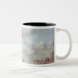 Eine Winter-Szene in Amsterdam Zweifarbige Tasse