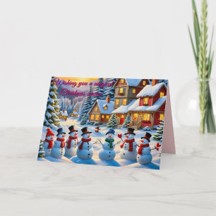 Eine Winter Wonderland Weihnachtskarte Dankeskarte