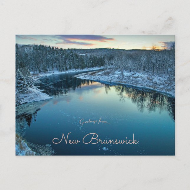 Eine Winterlandschaft aus New Brunswick Kanada Postkarte (Vorderseite)