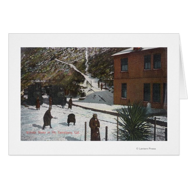 Eine Winterlandschaft, Erwachsene im Schnee (Vorderseite (Horizontal))