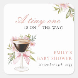 Eine winzige Espresso Martini Babydusche Quadratischer Aufkleber