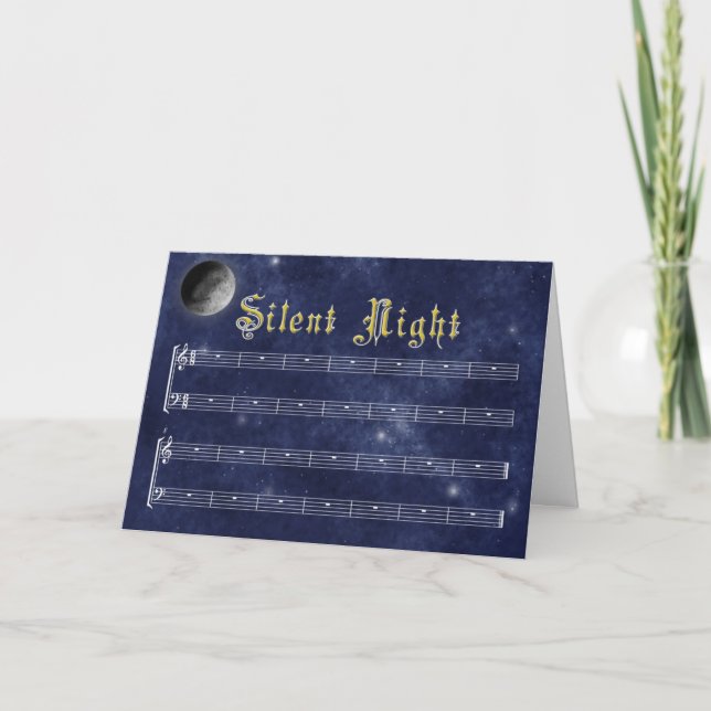 Eine wirklich stille Nacht Weihnachtskarte Feiertagskarte (Vorderseite)