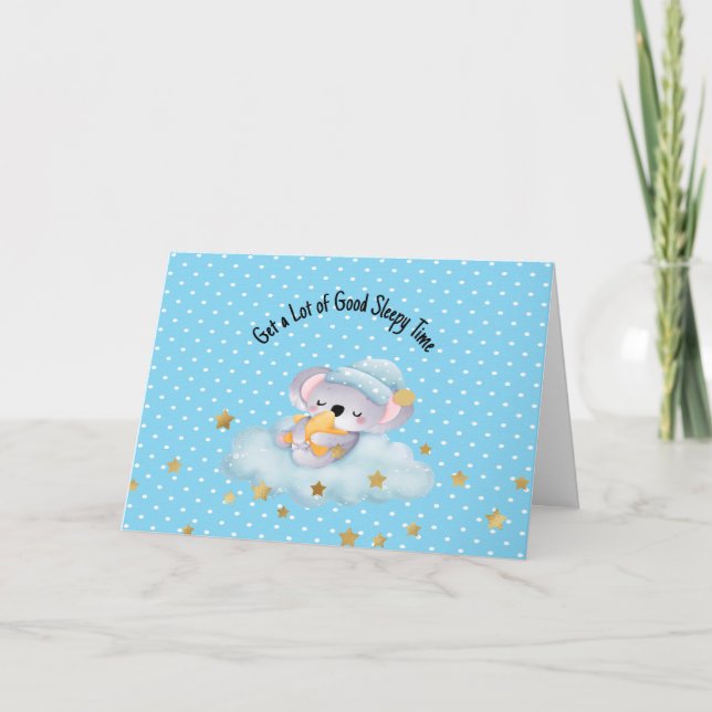 Eine Wohlfühlkarte für Kinder mit Koala Dankeskarte (Vorderseite)