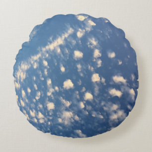 Eine Wolke Baumwolldes runden Wurfs-Kissens (16") Rundes Kissen