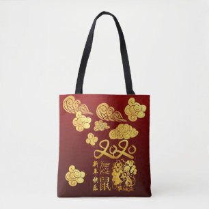 Eine Wolkenratte-Papier-geschnitten Chinesisch Neu Tasche