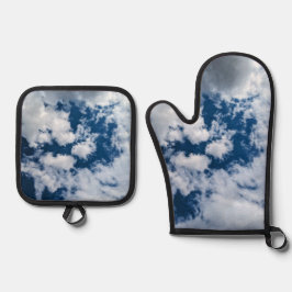 Eine Wolkenspirale Ofenhandschuh & Topflappen-Set