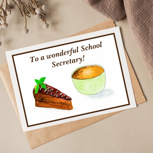 Eine wunderbare Schulsekretärin-Urlaubskarte Feiertagskarte (Express gratitude with a customizable card for the invaluable school secretary.)