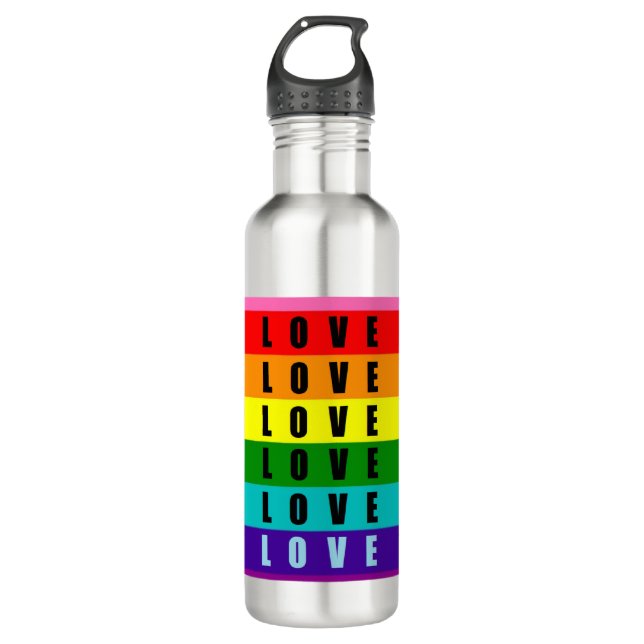 Eine wunderschöne Flasche mit Metallic Drinks Edelstahlflasche (Vorderseite)