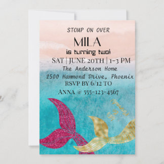 Eine wunderschöne Meereswelt voller Meerjungfrauen Einladung