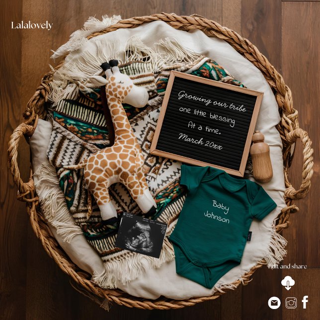 Eine wunderschöne Vintage Schwangerschaftsankündig Feiertagskarte (Von Creator hochgeladen)