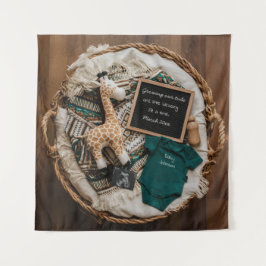 Eine wunderschöne Vintage Schwangerschaftsankündig Wandteppich