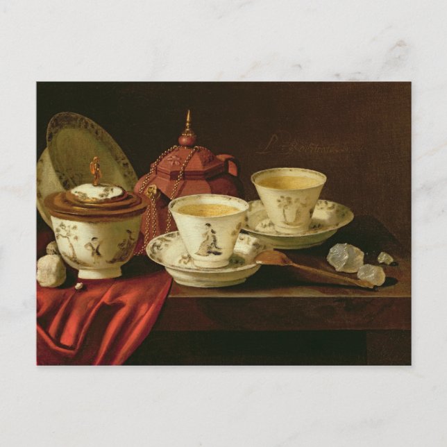Eine Yixing-Teekanne und ein chinesisches Postkarte (Vorderseite)