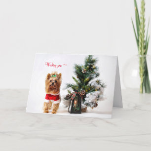 EINE YORKIE-CHRISTMAS-KARTE FÜR JEDEN DANKESKARTE