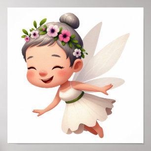 Eine zauberhafte kleine Cartoon Fairy Poster