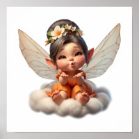 Eine zauberhafte kleine Cartoon Fairy