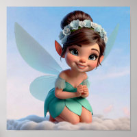 Eine zauberhafte kleine Cartoon Fairy