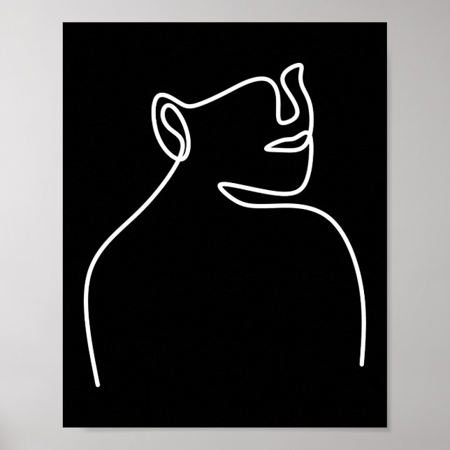 Eine Zeile für kontinuierliche digitale Kunst Poster (Vorne)