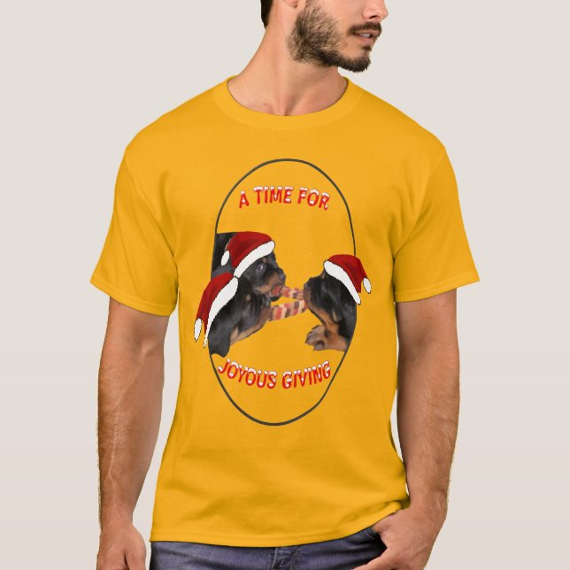 Eine Zeit der Freude, Rottweiler Urlaub Spaß zu ma T-Shirt (Vorderseite)