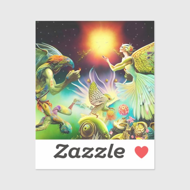 Eine Zeit, in der Ölgemälde in Umlauf gebracht wer Aufkleber (Blatt)