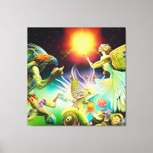 Eine Zeit, in der Ölgemälde in Umlauf gebracht wer Leinwanddruck