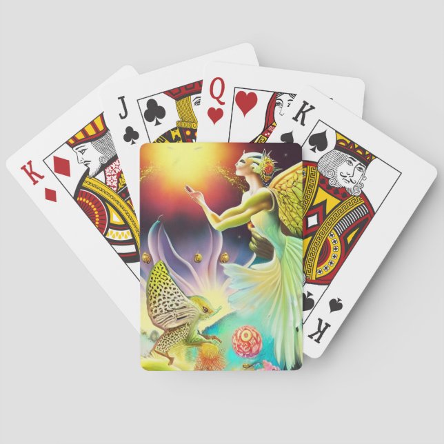 Eine Zeit, in der Ölgemälde in Umlauf gebracht wer Spielkarten (Rückseite)