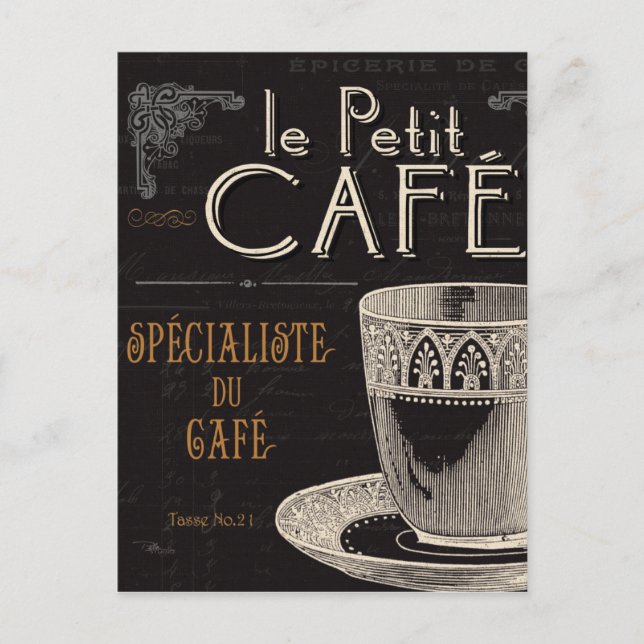 Eine zeitgenössische Tasse Kaffee Postkarte (Vorderseite)