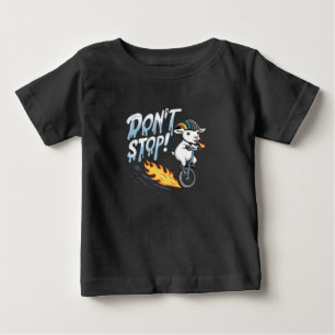 Eine Ziege, die ein Einrad fährt Baby T-shirt